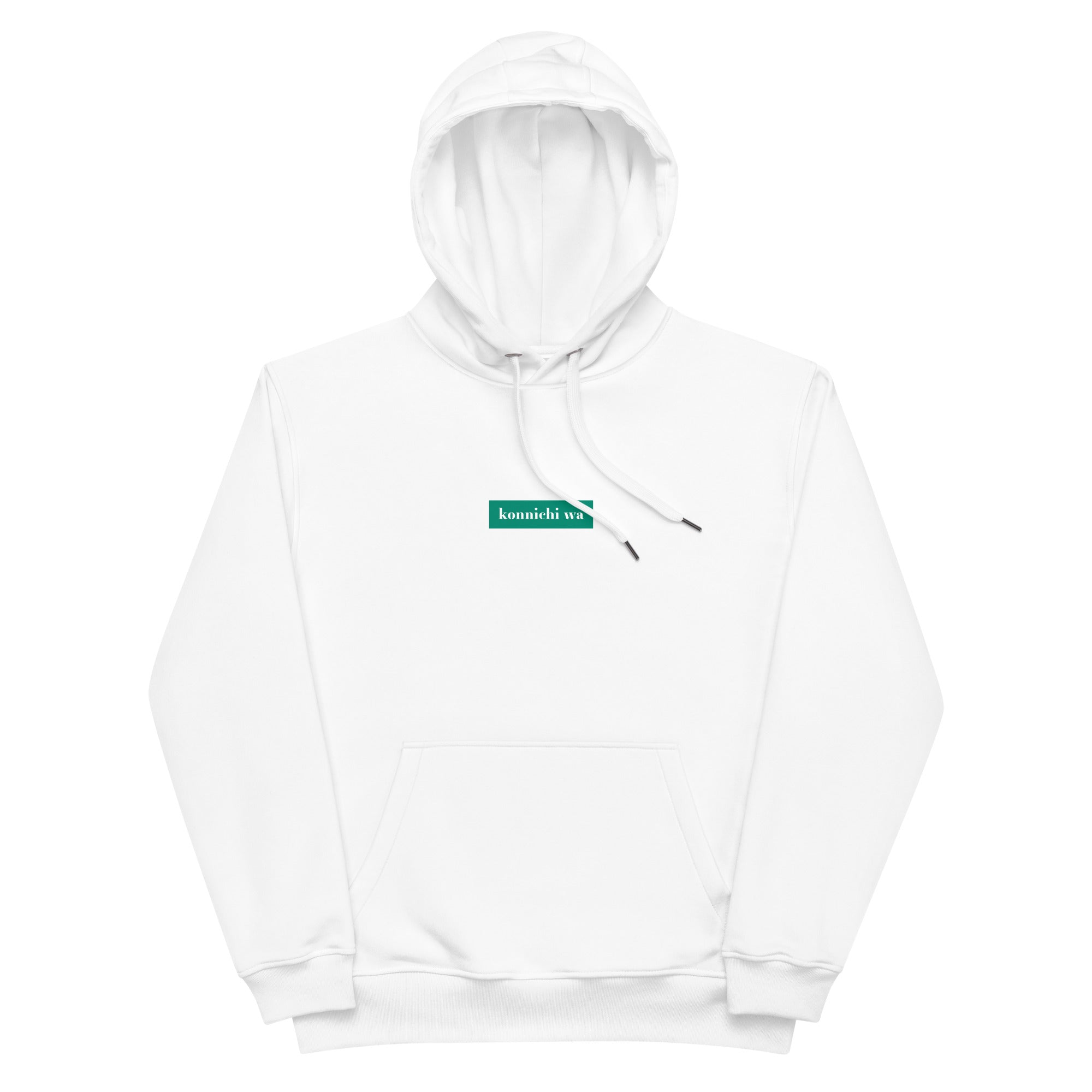 Teal Block Logo Organic Cotton Hoodie