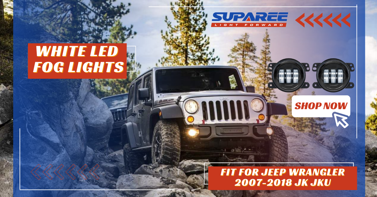 Jeep JK Fog Lights With 30w Bright White LED