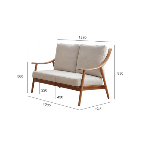 Tove Rubberwood Sofa