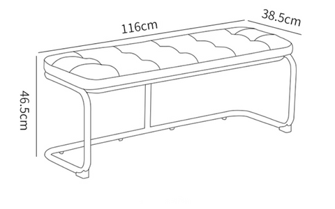 Salvatore Leather Bench & Ottoman
