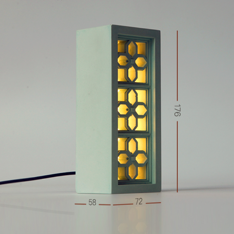 Chinese lattices Concrete Night Light