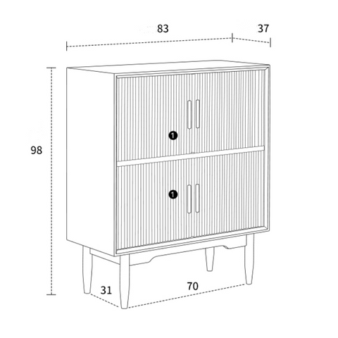 Lilianna Wood Bookcase & Cabinet