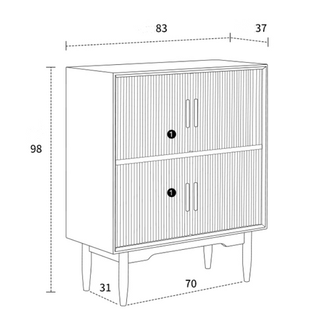 Garlyn Wood Bookcase & Cabinet