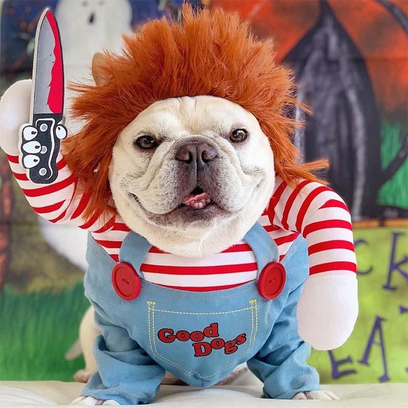 Deadly Doll Dog Costume for French Bulldogs- Frenchiely