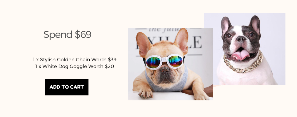 Frenchiely french bulldog goggles + collars for free with any $69.00 purchase
