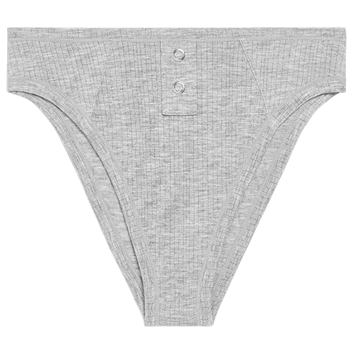 Whipped French Cut Brief in Heather Grey