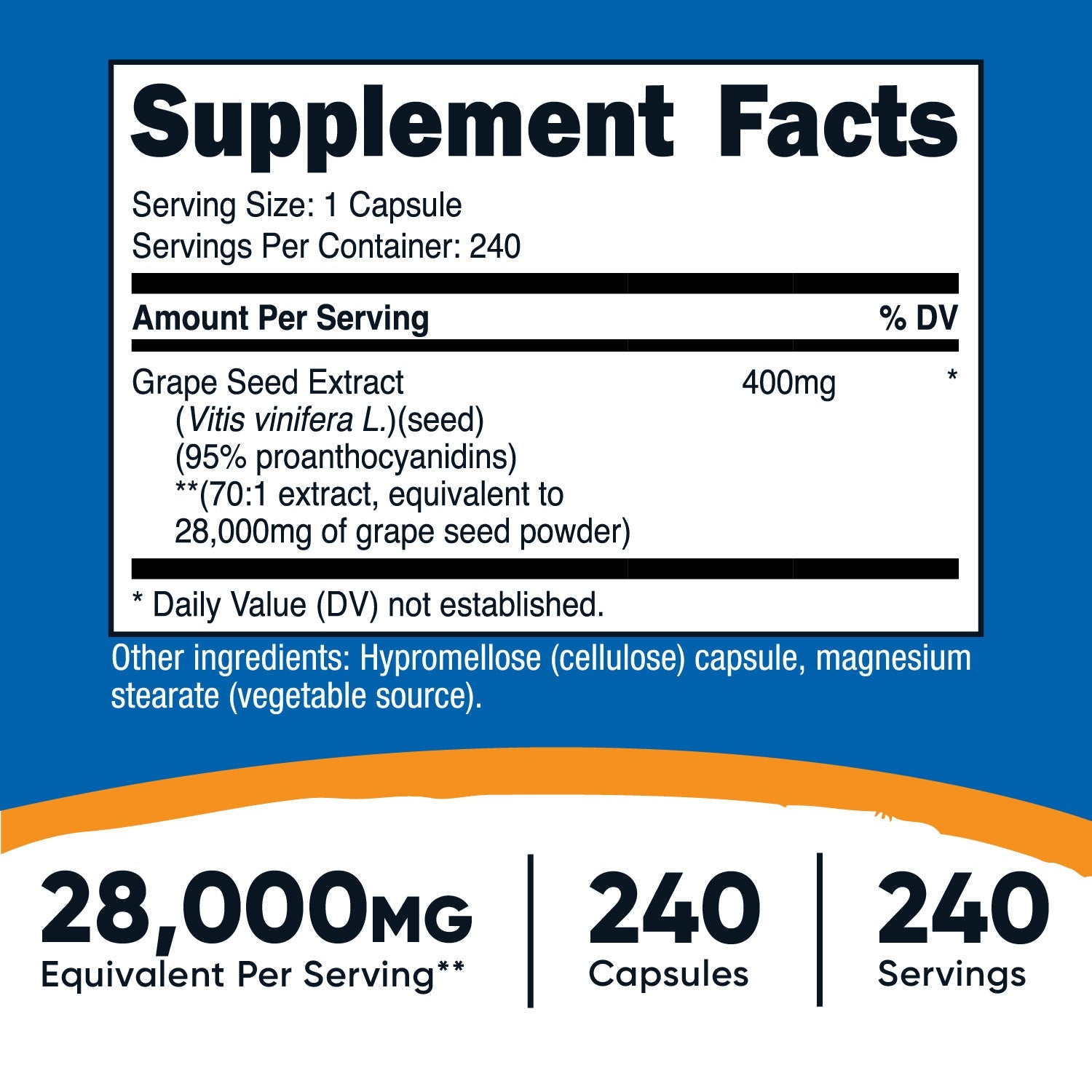 Nutricost Grape Seed Extract (400 MG) (240 CAP)