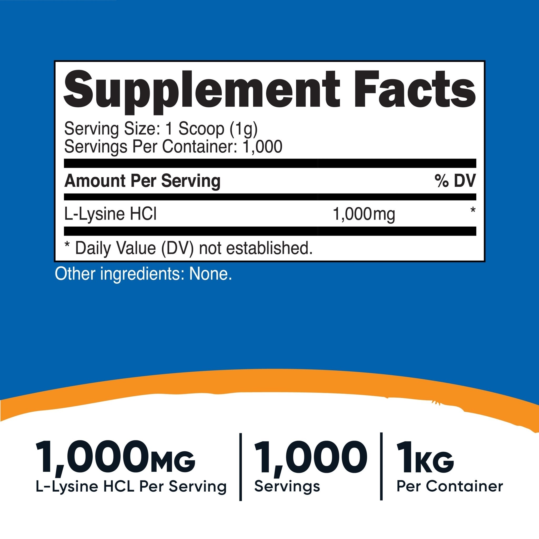 Nutricost L-Lysine Powder