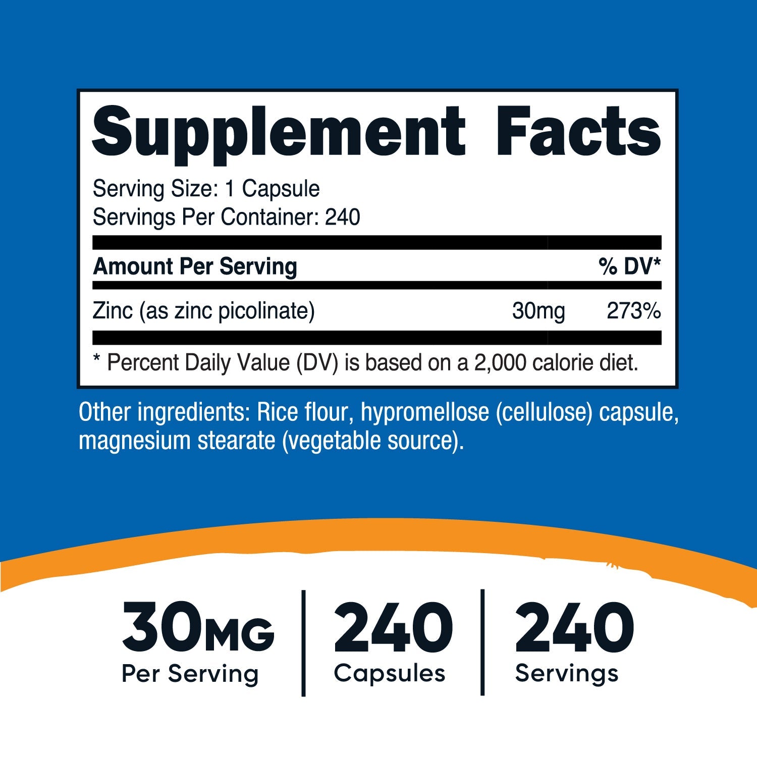 Nutricost Zinc Picolinate (30mg)