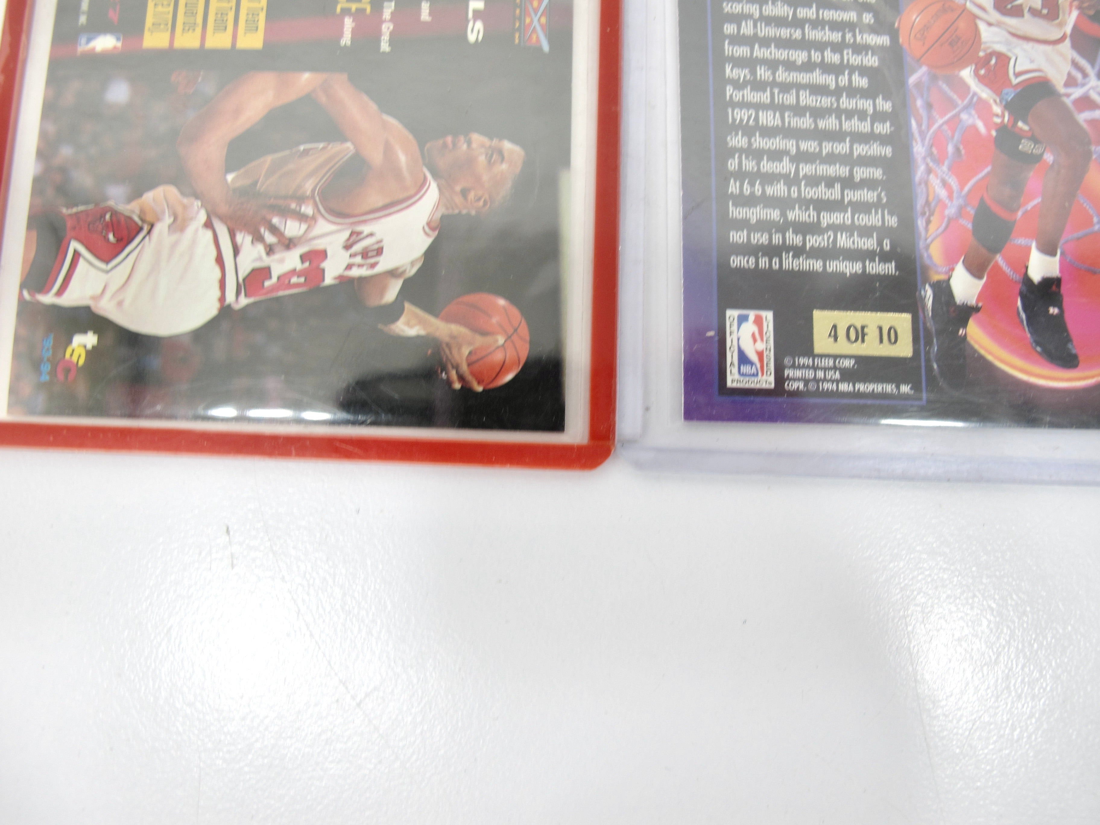 Michael Jordan 93-94 Inside Outside Fleer, 93 Skybox Face to Face, Pippen Beam Team Cards