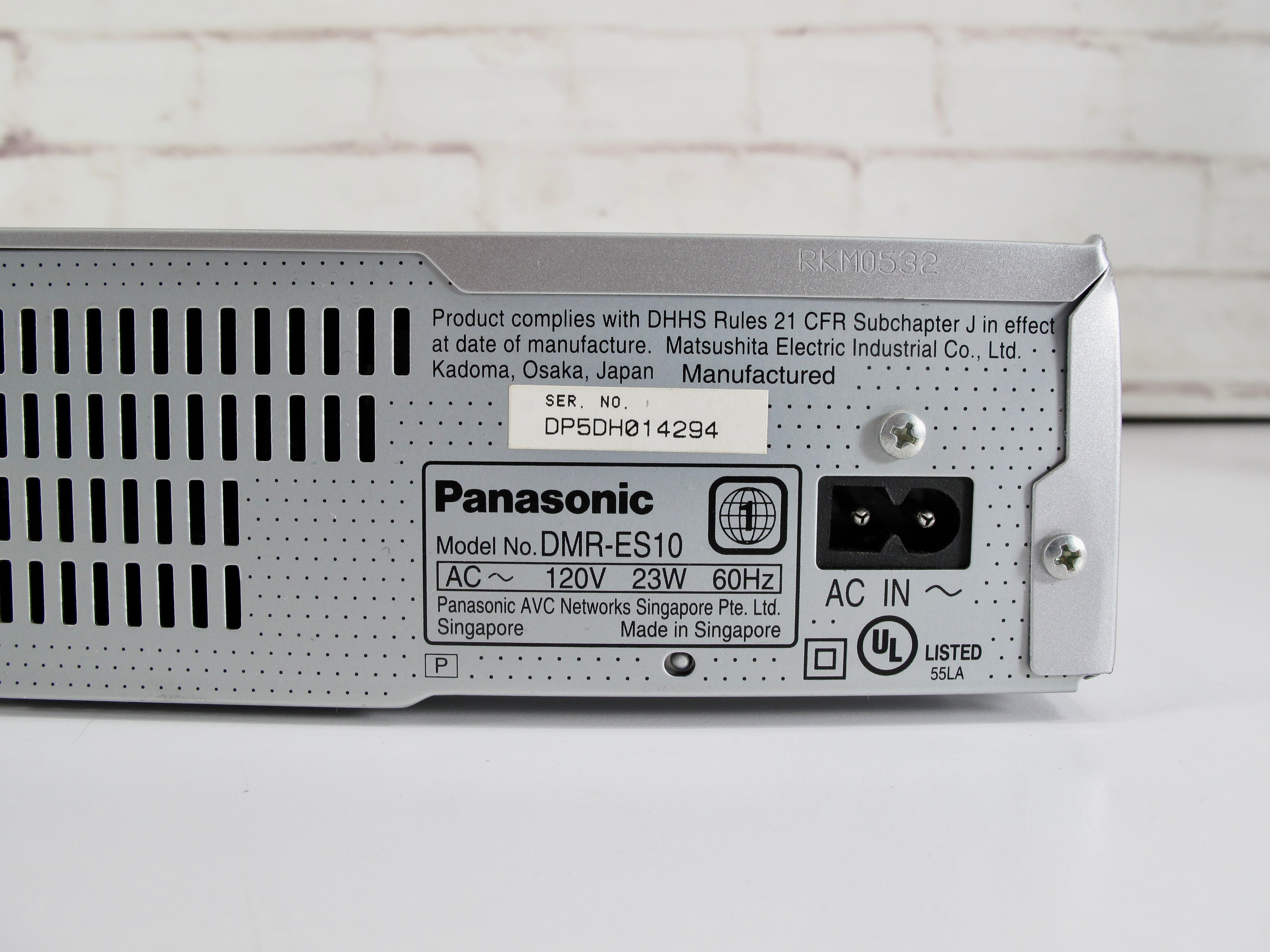 Panasonic DMR-ES10 DVD Recorder Player Burner DVDR