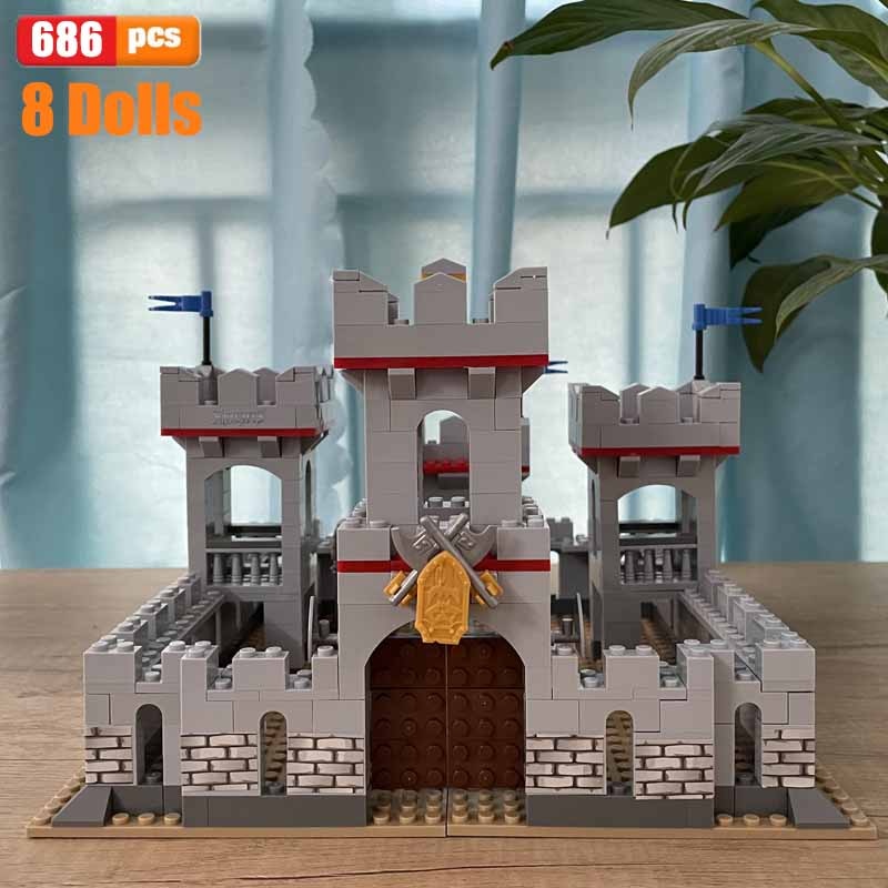 Military Medieval Lion Country Castle Building Block