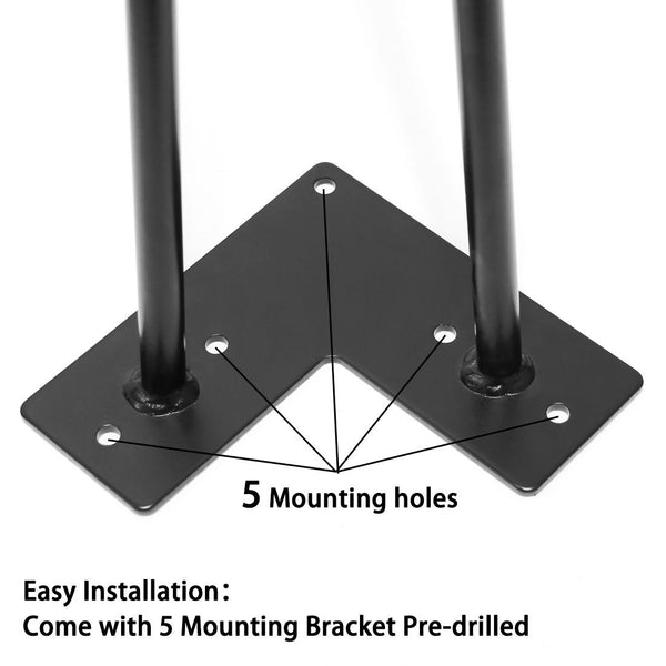 5 mounting bracket pre-drilled holes