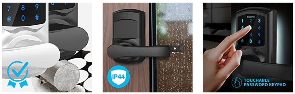 touchscreen keypad door handle