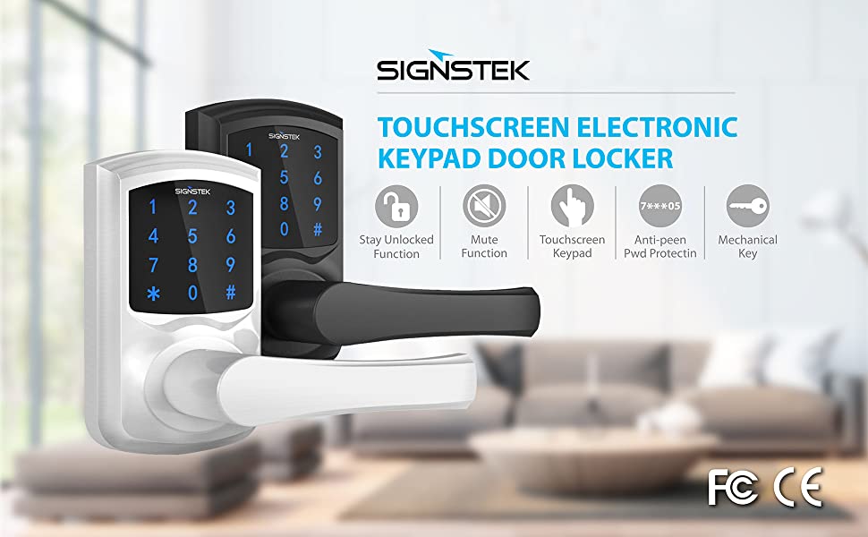 touchscreen keypad door handle