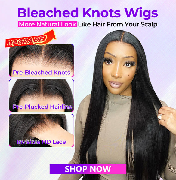 oq hair pre plucked lace wigs with bleached knots