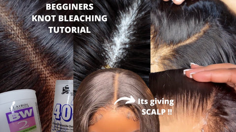 how to bleach wig knots