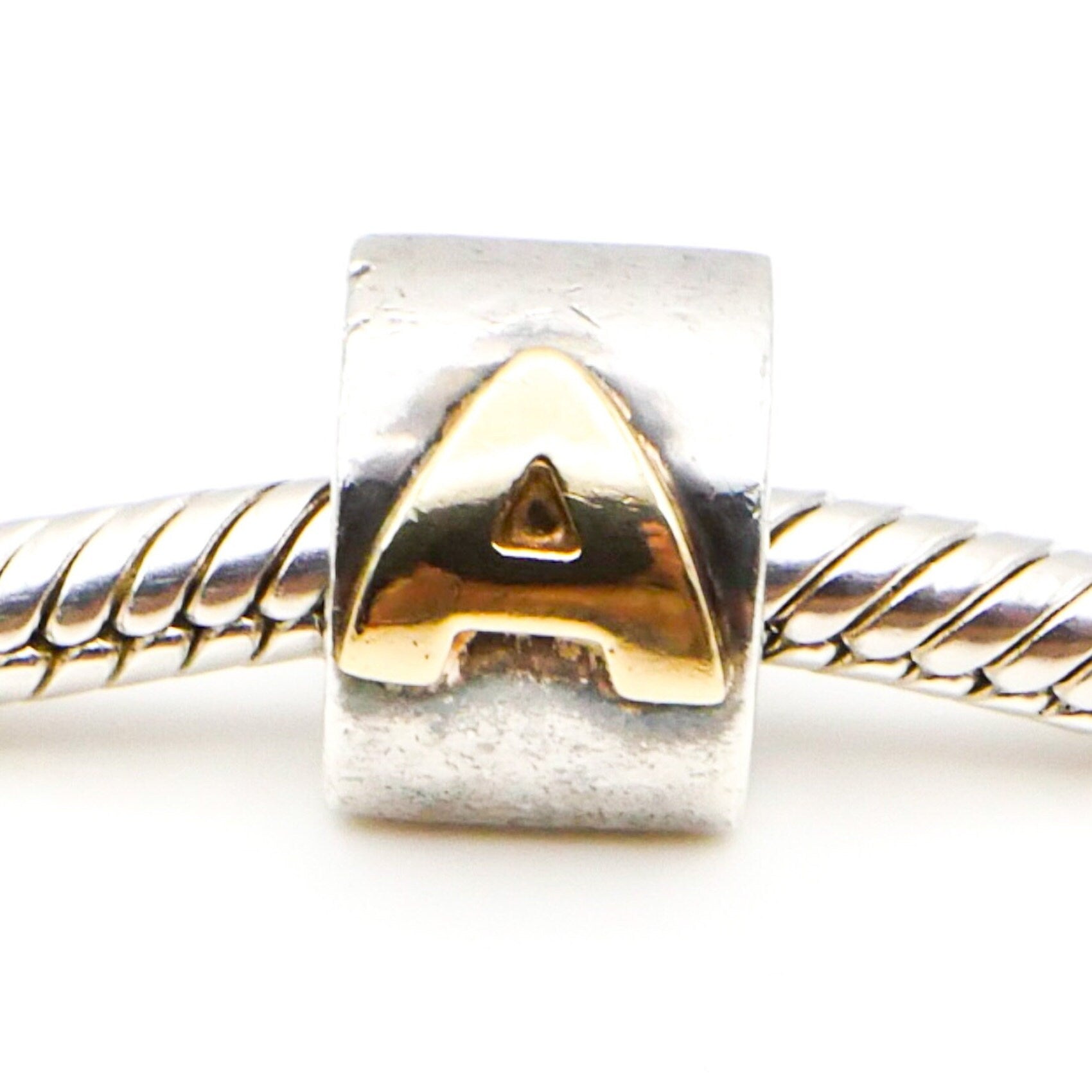 CHAMILIA 10K Gold Letter A Sterling Silver Charm