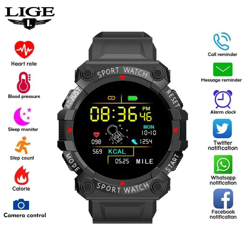 LIGE New Sport Smart Watch Men Women Heart Rate Blood Pressure Fitness Tracker Sports Bracelet
