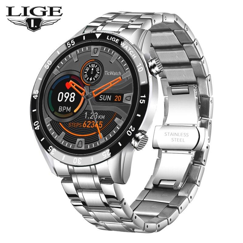 LIGE New Business Smart Watch Bluetooth Call Smartwatch