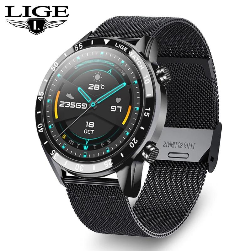 LIGE New Business Smart Watch Bluetooth Call Smartwatch