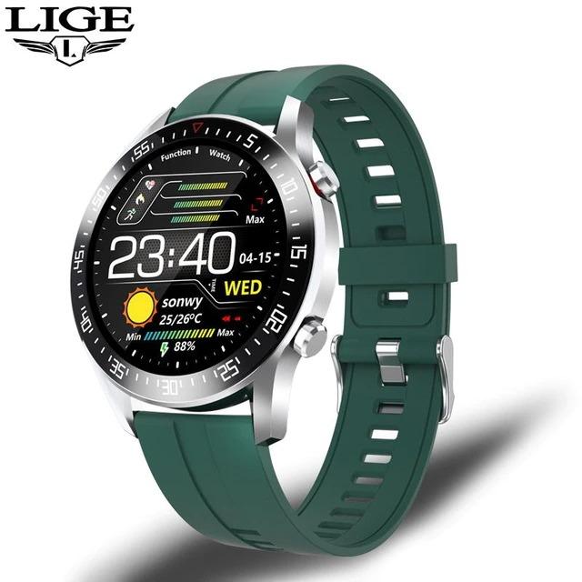 LIGE Smart Watch Men Heart Rate Blood Pressure Information Reminder Sport Smart Watch