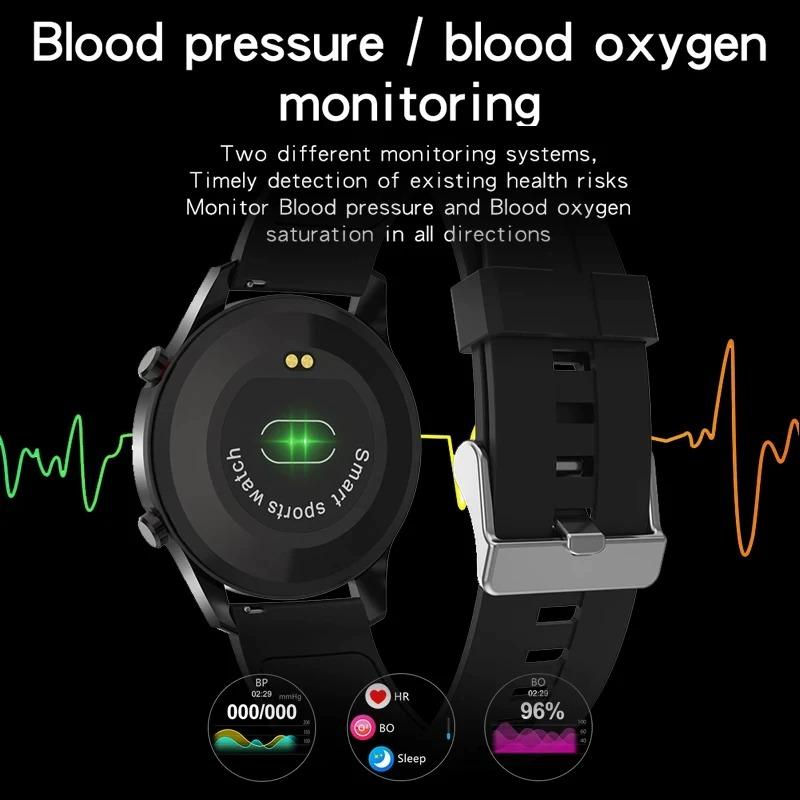 LIGE Smart Watch Men Heart Rate Blood Pressure Information Reminder Sport Smart Watch