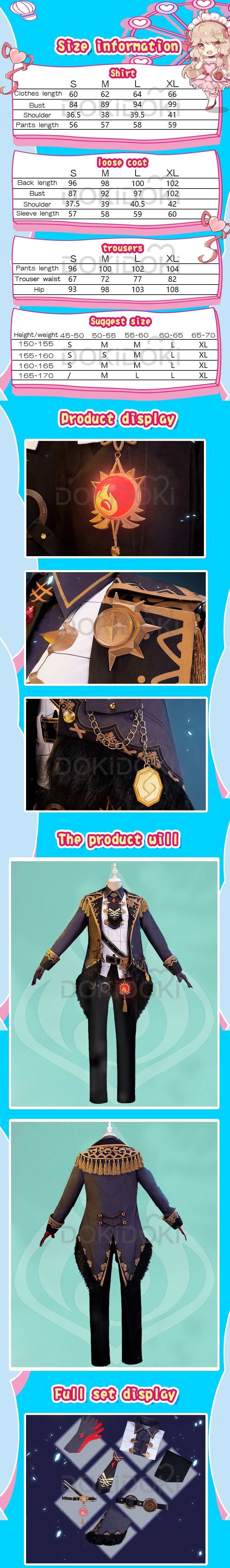 Dokidoki R Game Genshin Impact Cosplay Diluc Costume Men Dokidokicosplay