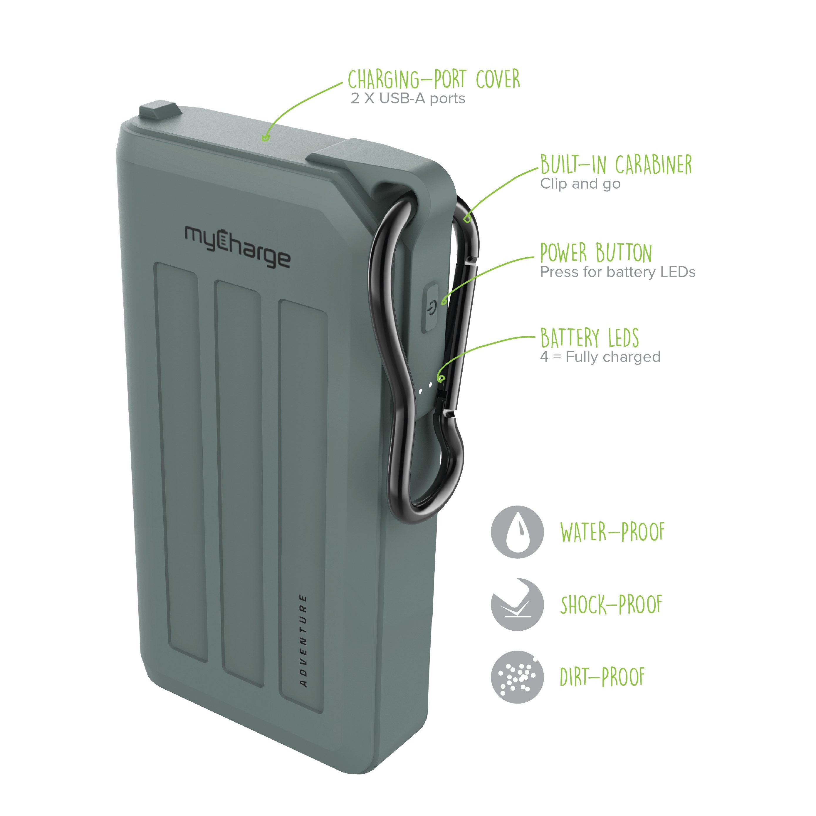 Adventure H20 15000 - Portable Charger - Up to 80 Hours