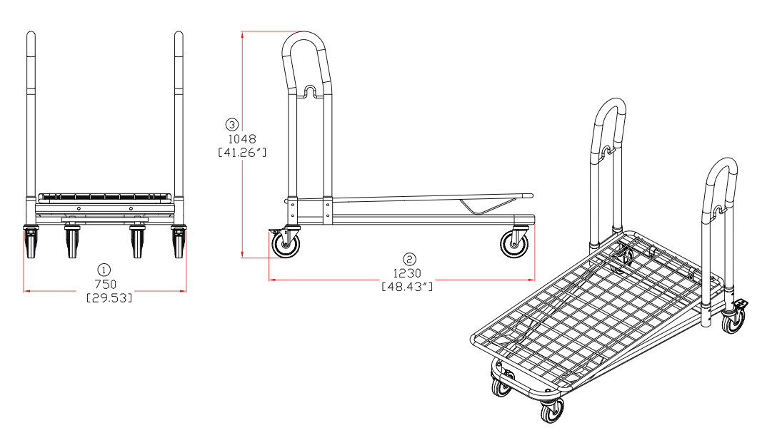 VersaCart EZ Tote 7150 Metal Handling Cart