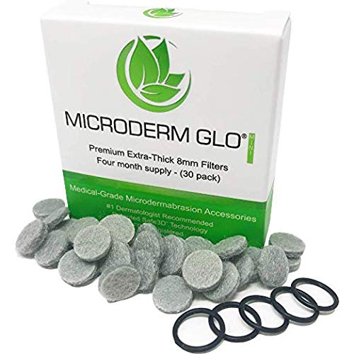 Microderm GLO MINI / GEM 8mm Replacement Filters (30 Pack)