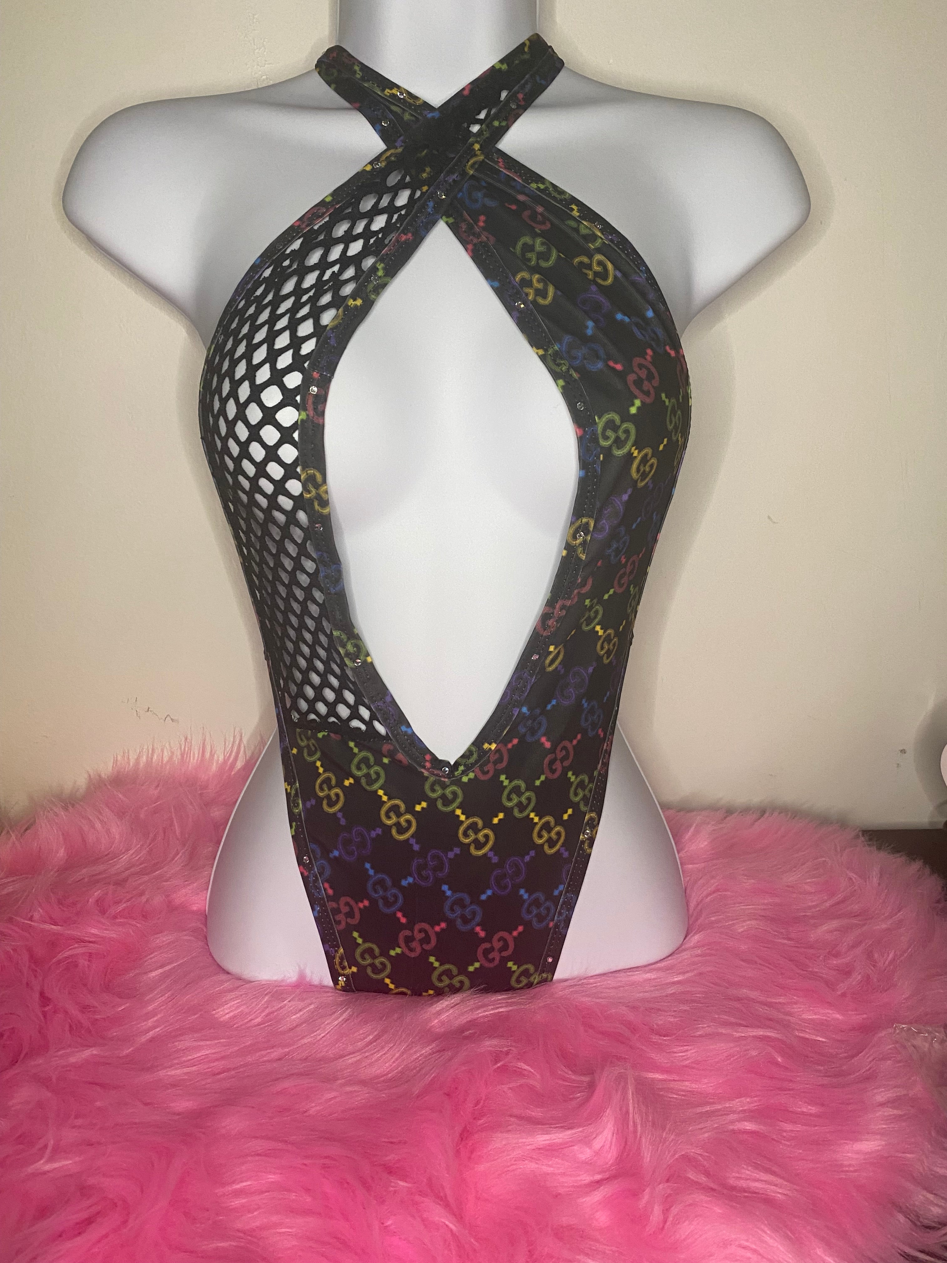 GG Multi-Color Slingshot Exotic Stripper Outfit