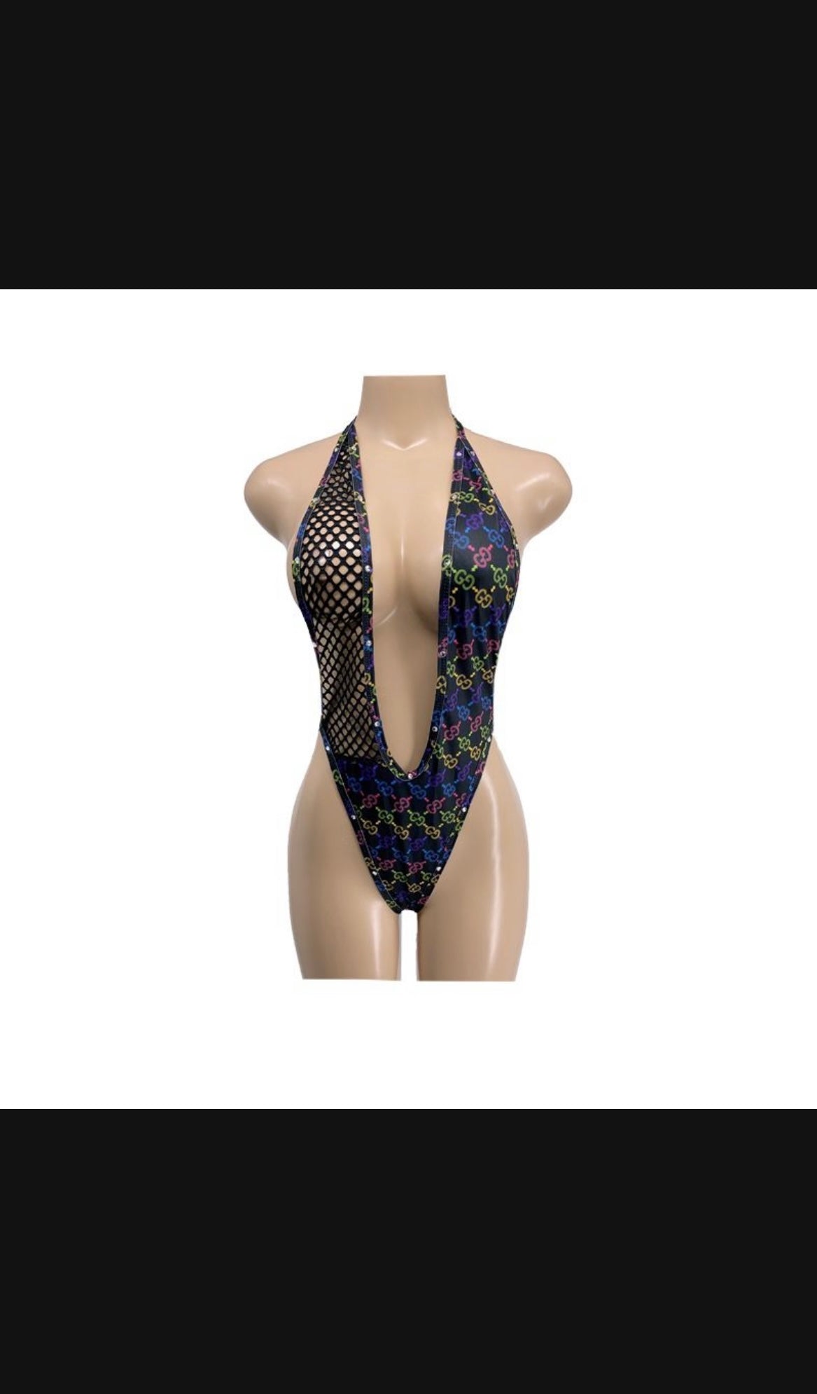 GG Multi-Color Slingshot Exotic Stripper Outfit