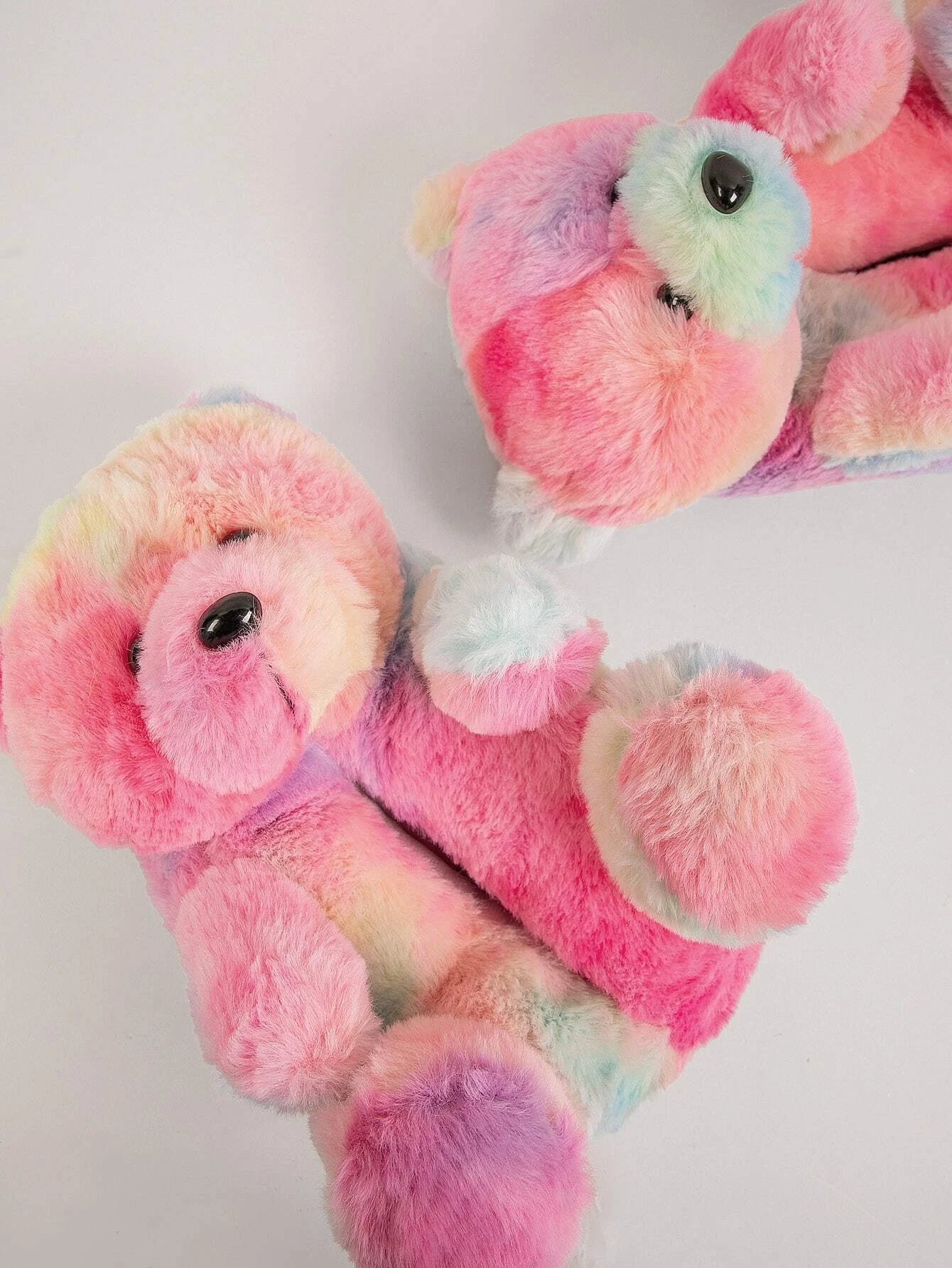 Cute Cotton Candy Teddy Bear Slippers