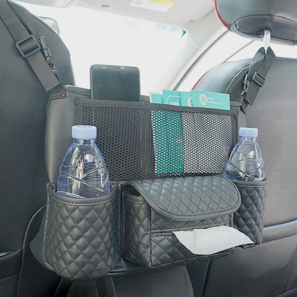Car Seat Middle Hanger Napa leather Storage Bag