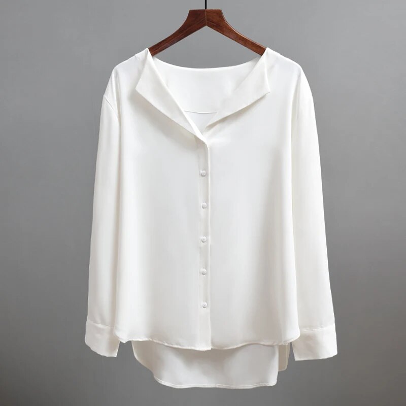 Chiffon Blouses Women Long Sleeve Casual Shirt