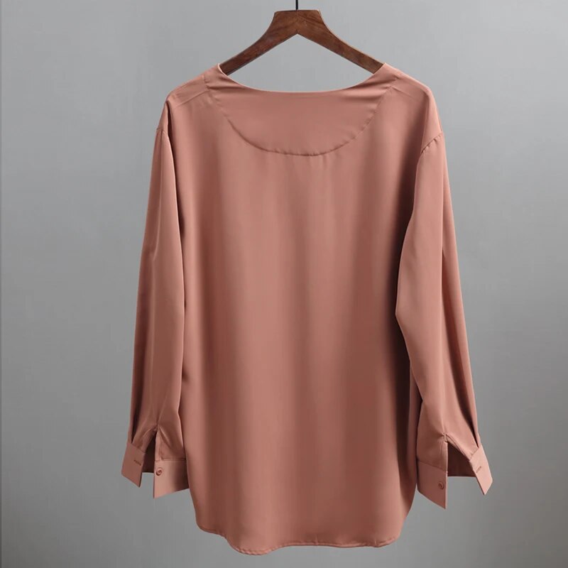 Chiffon Blouses Women Long Sleeve Casual Shirt