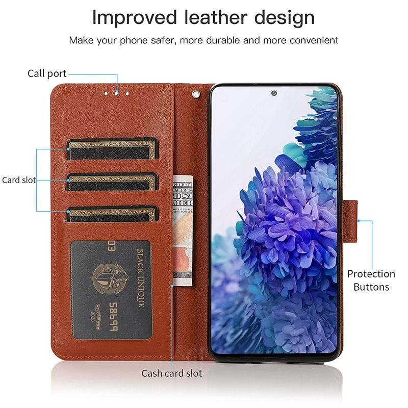 Wallet Leather Case For Samsung Galaxy A72