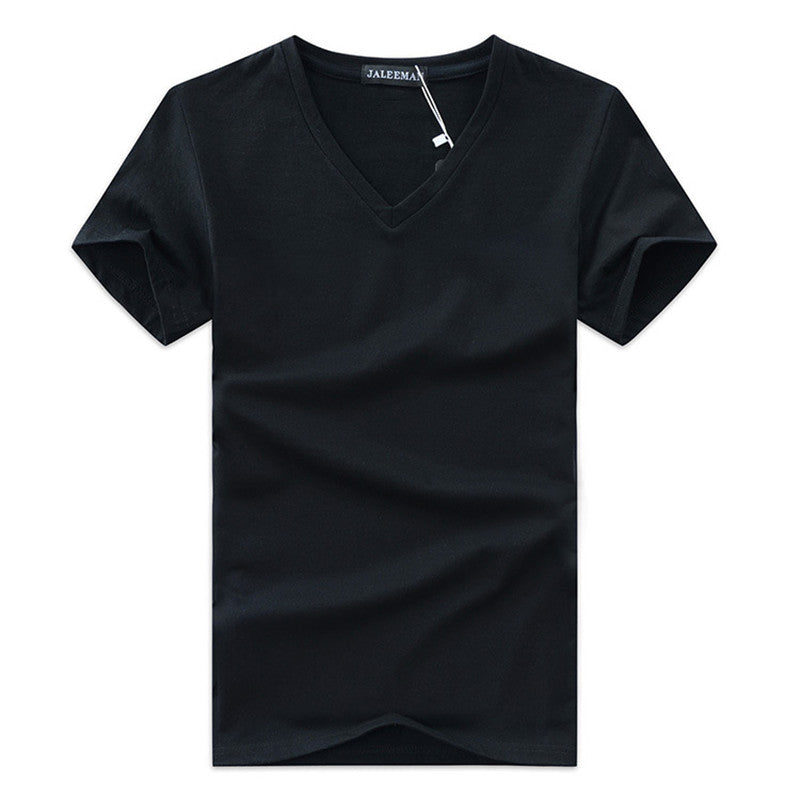 Plus Size Men T-Shirts Summer Casual V-Neck