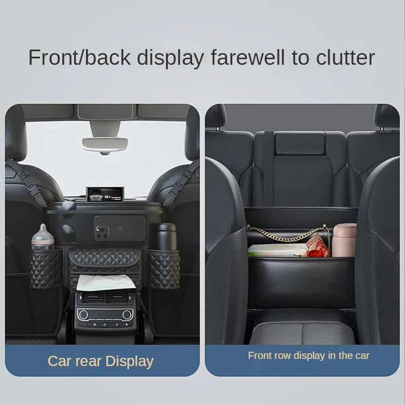 Car Seat Middle Hanger Napa leather Storage Bag