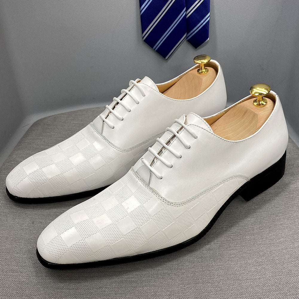 Wedding Party Dress White Formal Shoes for Men