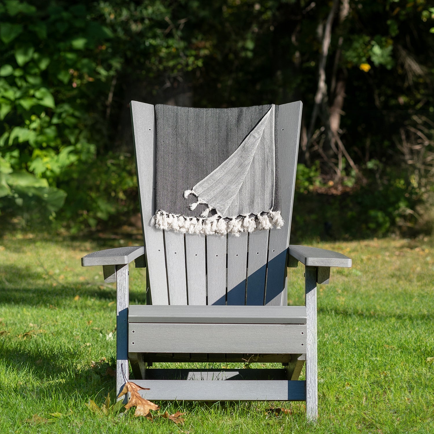 Black Tweed Heavy Cotton Throw