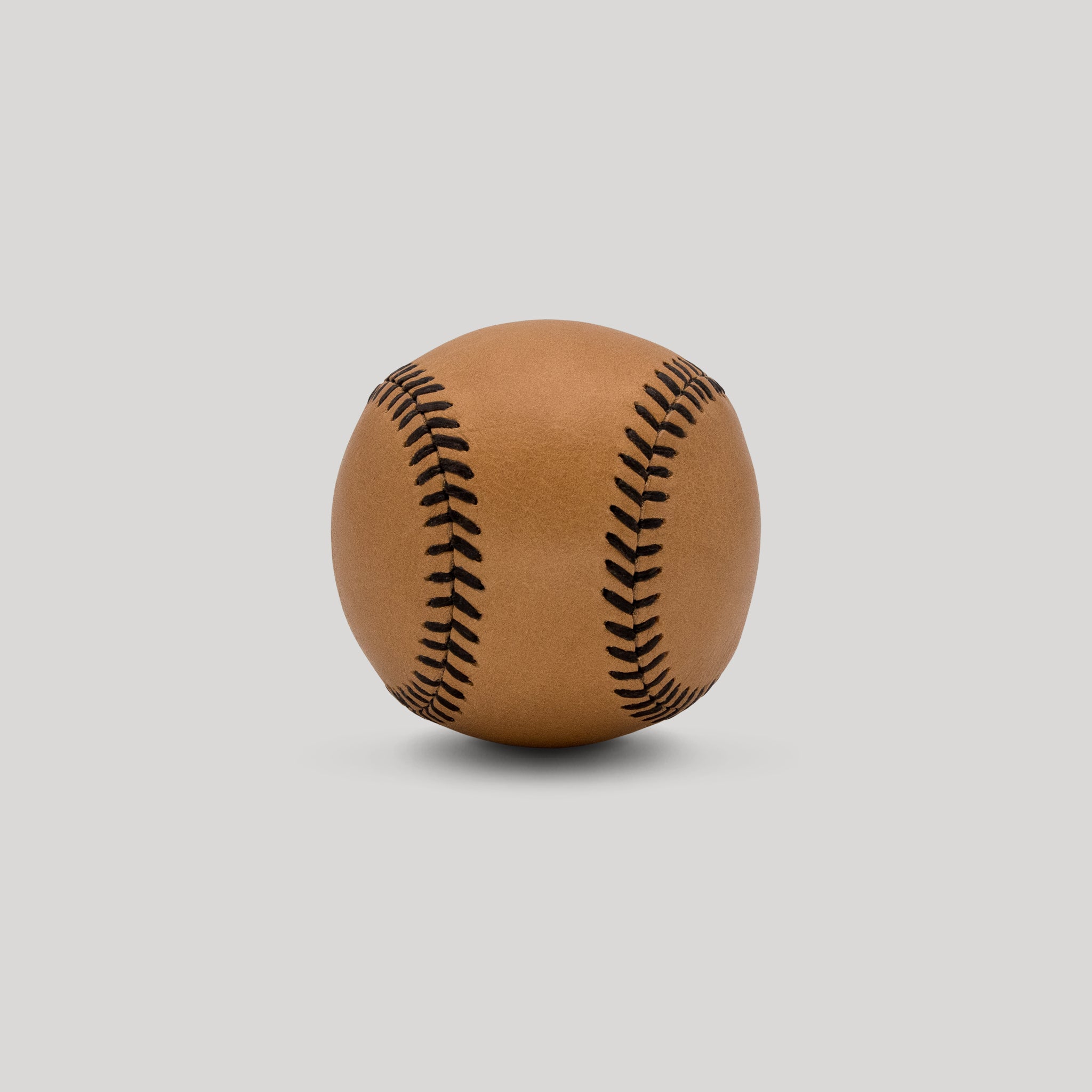 Veg Tan Leather with Brown Stitch Figure 8 Ball