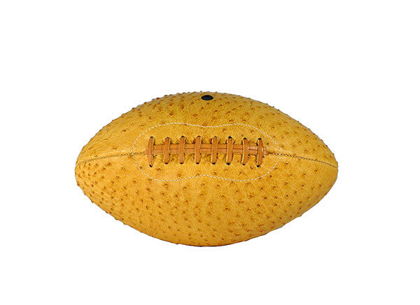 Quill Ostrich Leather Football - Tan