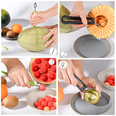 4 In 1 Stainless Steel Fruit Cutter Tool Set
