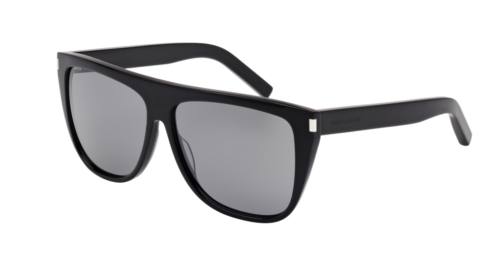 Saint Laurent SL 1 Black Sunglasses / Grey Mirror Lenses