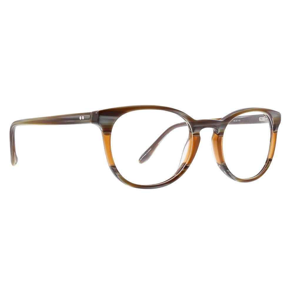 Badgley Mischka Pierce 49mm Brown Horn Eyeglasses / Demo Lenses