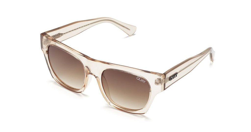 Quay Something Extra Champagne Sunglasses / Gold Lenses