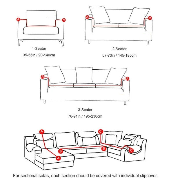 Universal Miracle Magic Easy Fit Stretchable Elastic Couch Cover