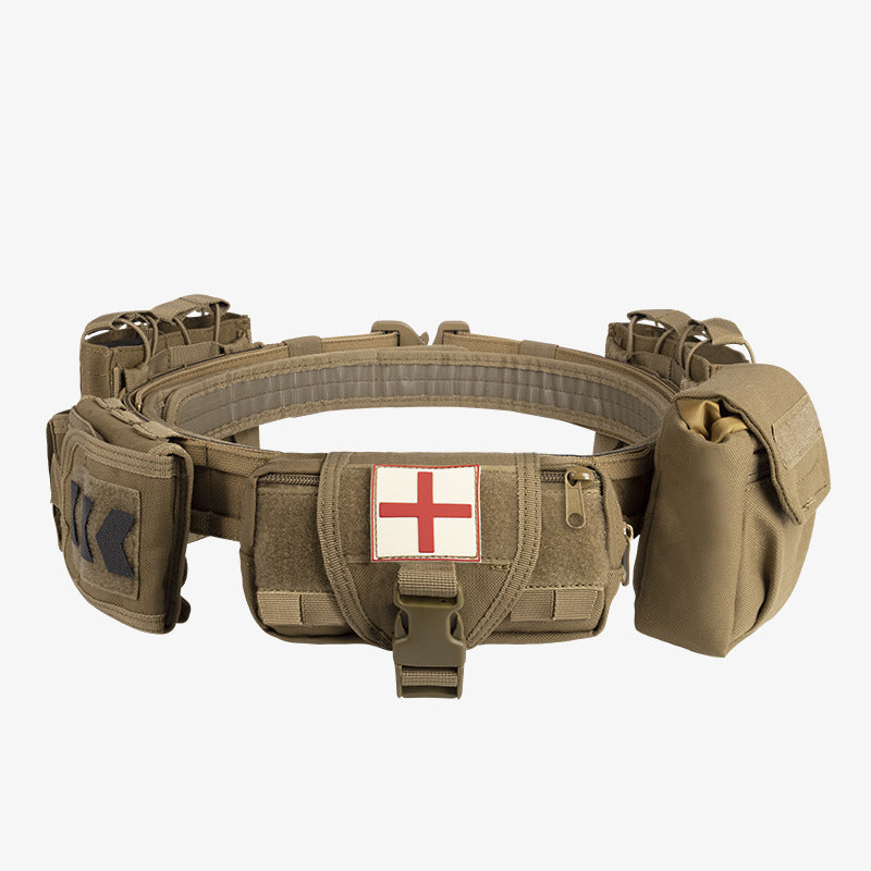 Tactical Belt For Outdoor Patrol Multifunctional Detachable Nylon Waist Bag